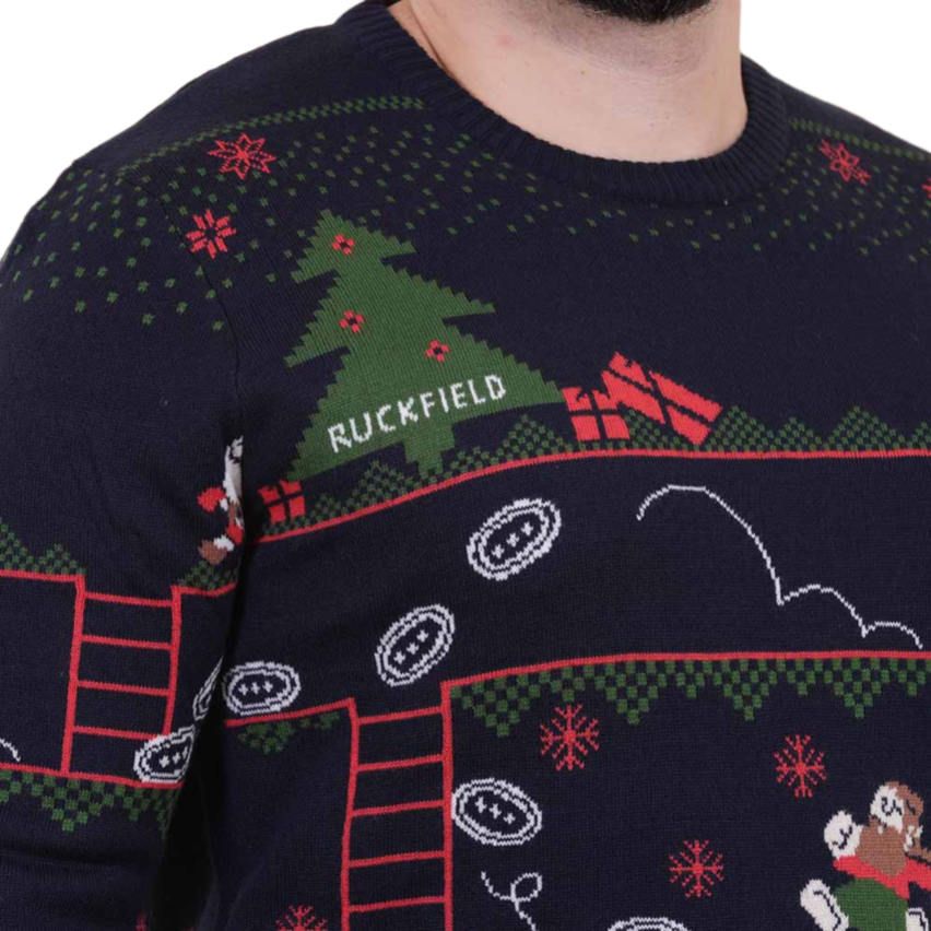 Navy Blue Christmas Sweater - Ruckfield