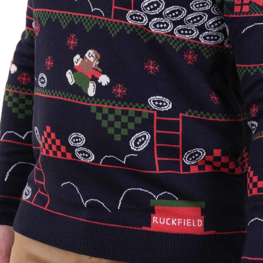 Navy Blue Christmas Sweater - Ruckfield