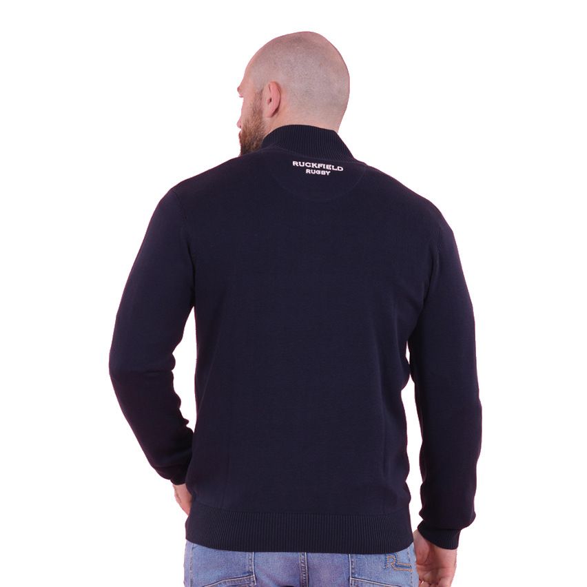Rugby Sweater with Zip Collar Club Ruckfield Navy Blue - Ruckfield