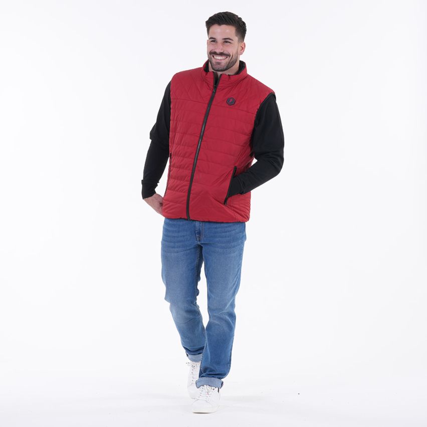 Reversible Sleeveless Jacket Maori Black/Red - RUCKFIELD