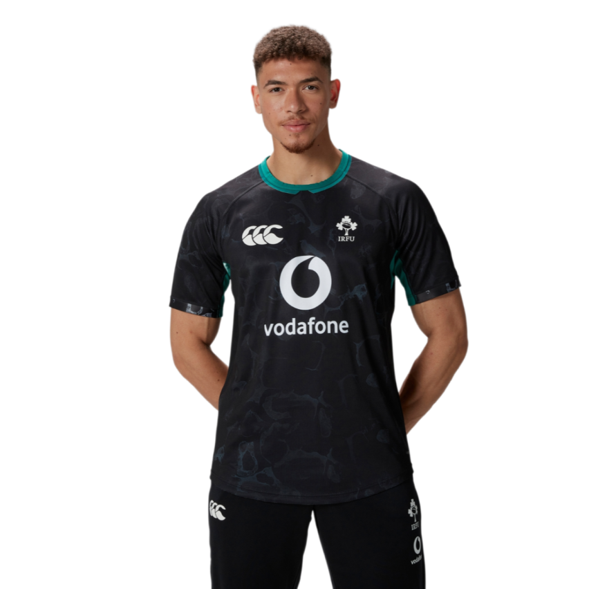 Maillot Rugby Pro Pre-Match Ireland Black/Green Canterbury