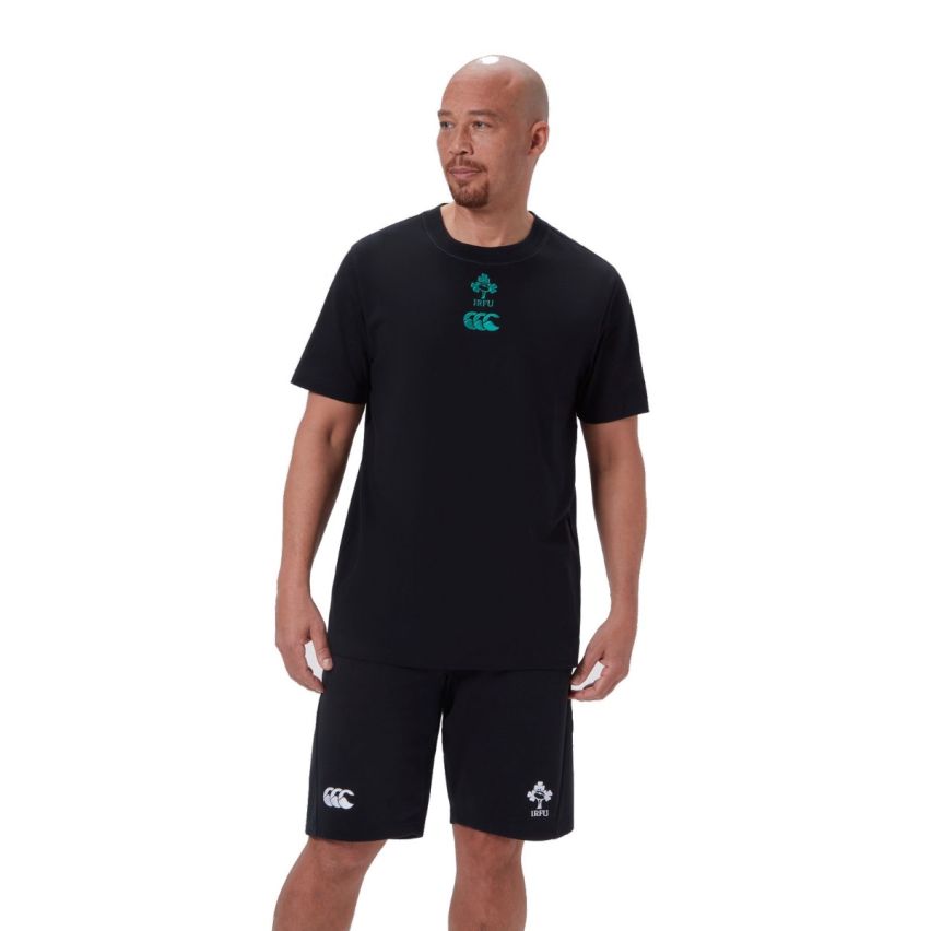 Ireland Rugby T-Shirt Black/Green - Canterbury