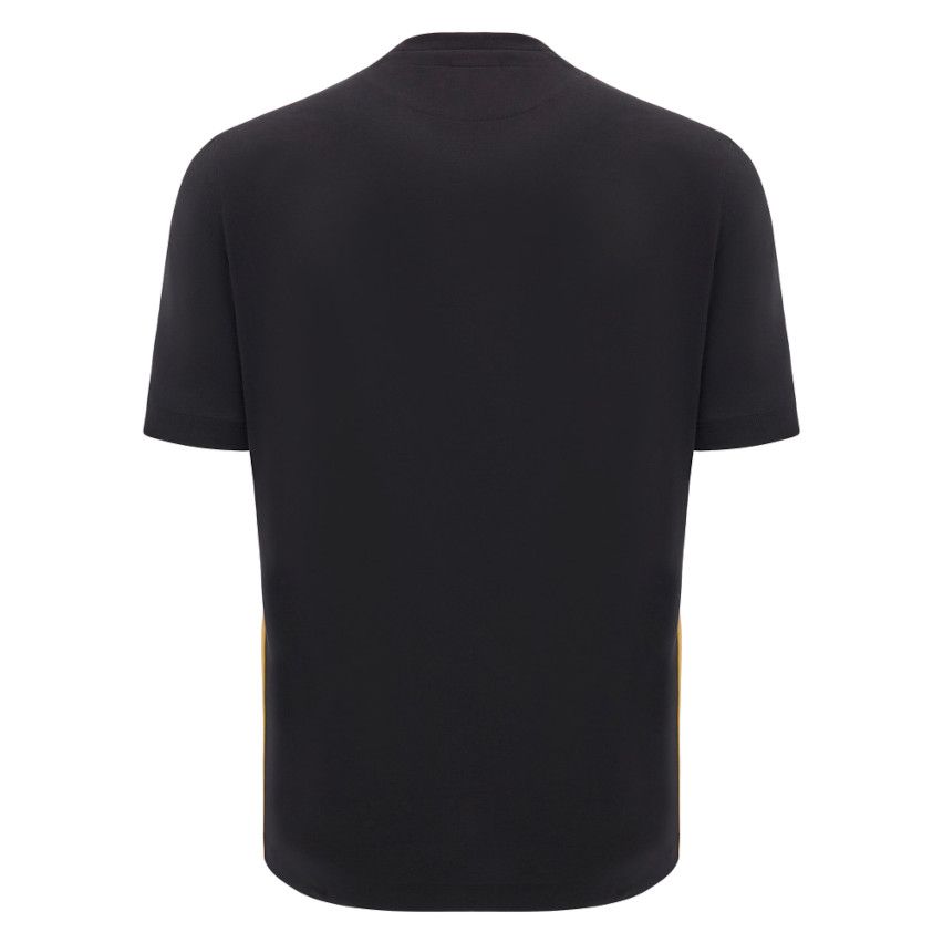 Wales Rugby Cotton T-Shirt 2024/2025 Black - Macron