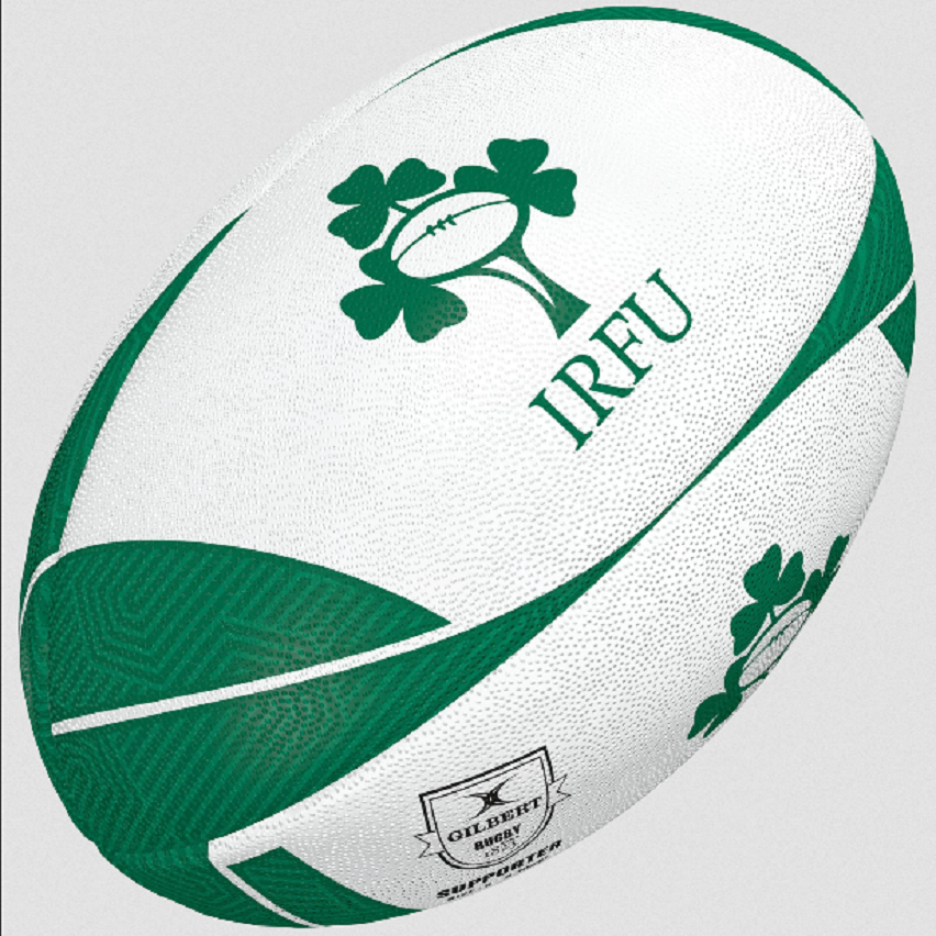 Rugby Supporter Ireland Ball Size 5 - Gilbert
