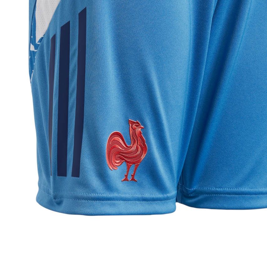 Kids' Rugby Shorts France Training Sky Blue - Adidas