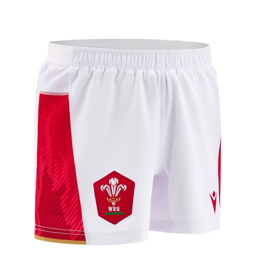 Kids' Wales Home Rugby Shorts 2024/2025 - Macron