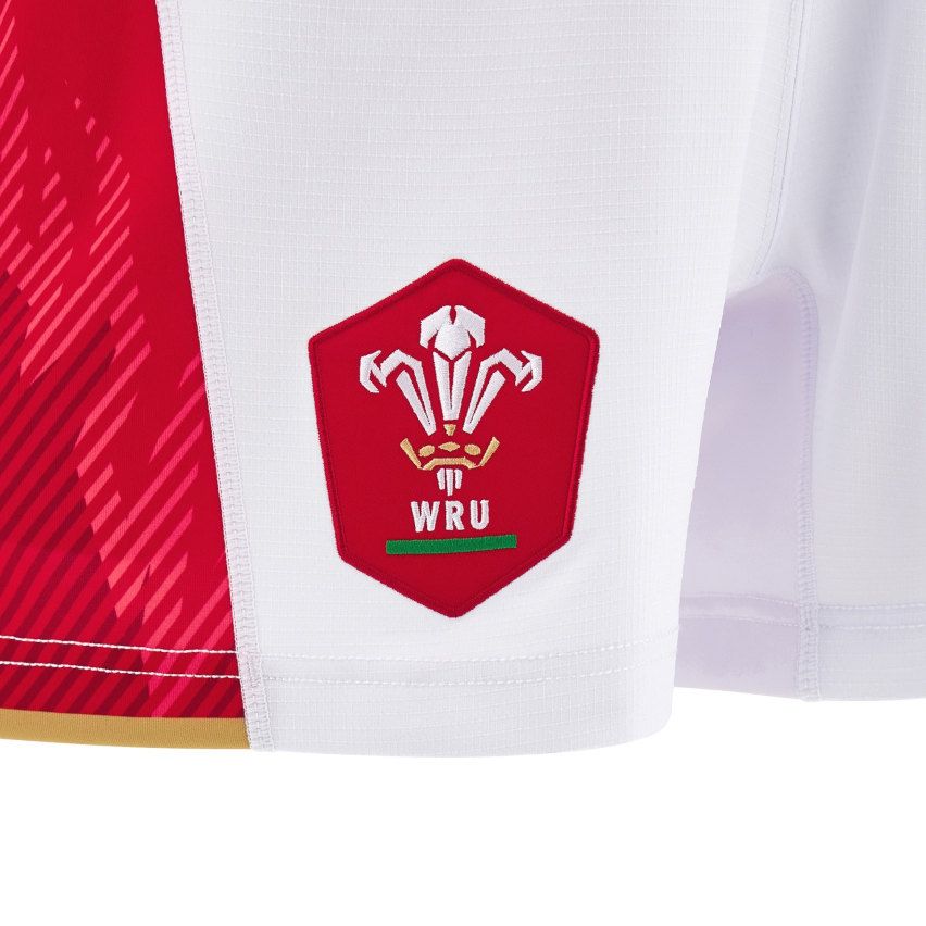 Kids' Wales Home Rugby Shorts 2024/2025 - Macron