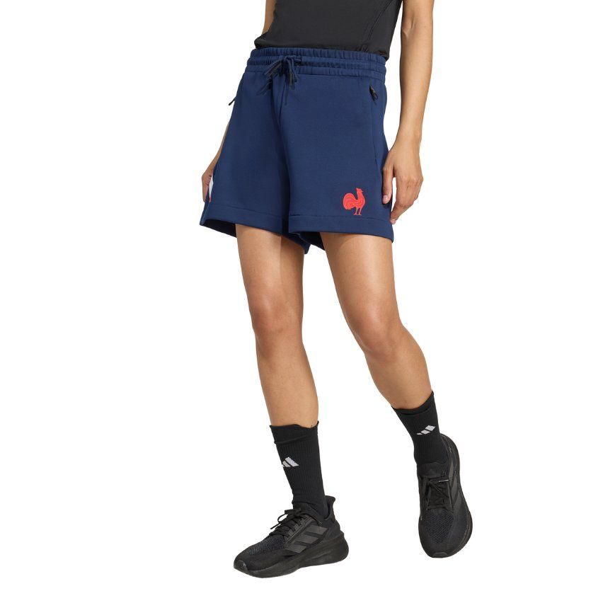 Women’s France Rugby Travel Shorts 2025/2026 – Adidas