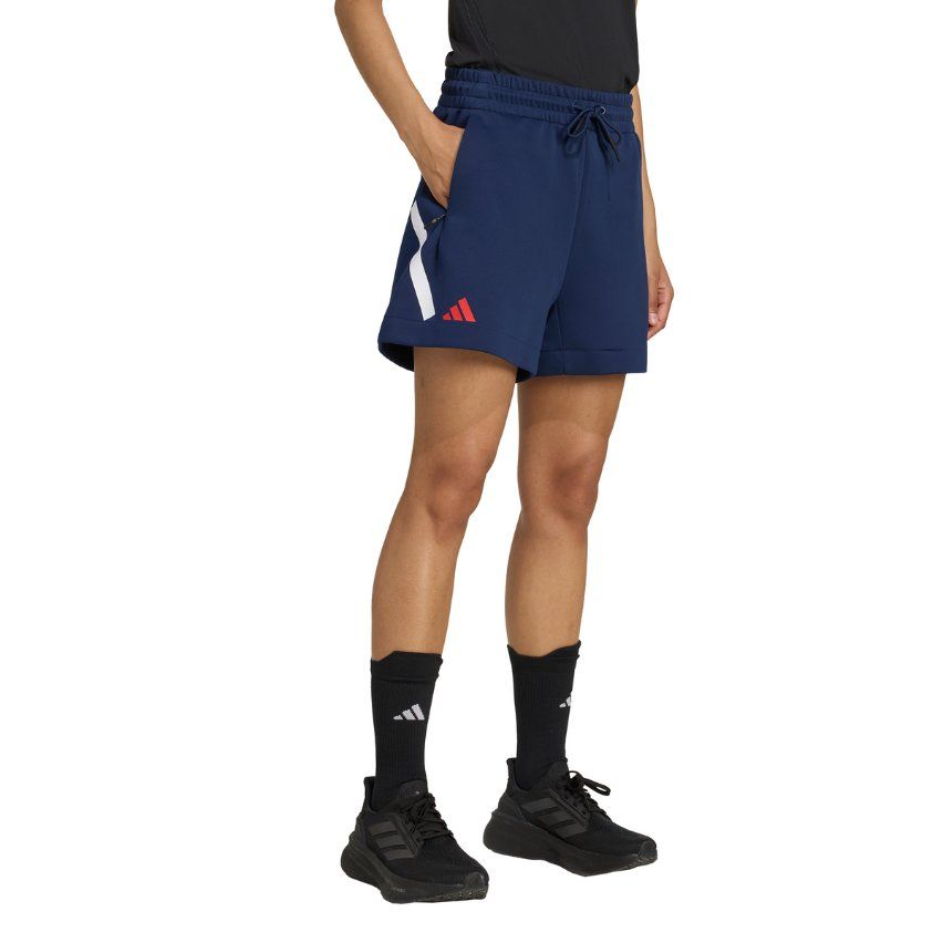 Women’s France Rugby Travel Shorts 2025/2026 – Adidas