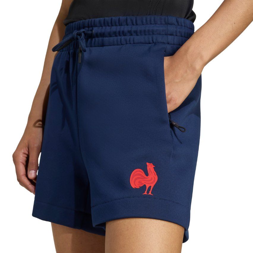 Women’s France Rugby Travel Shorts 2025/2026 – Adidas