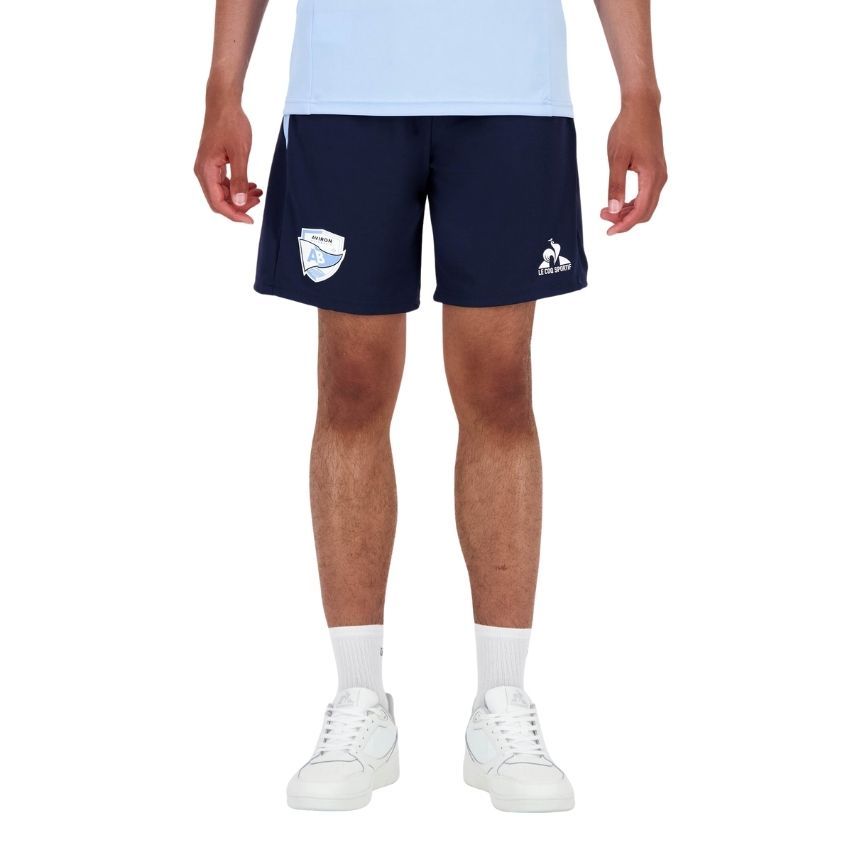 Aviron Bayonnais Navy Training Rugby Shorts - Le Coq Sportif