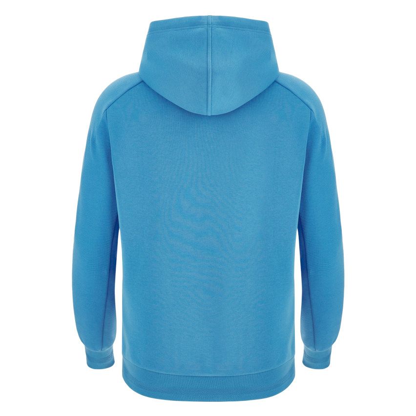 Rugby Italy Cotton Hoodie Sky Blue 2024/25 - Macron