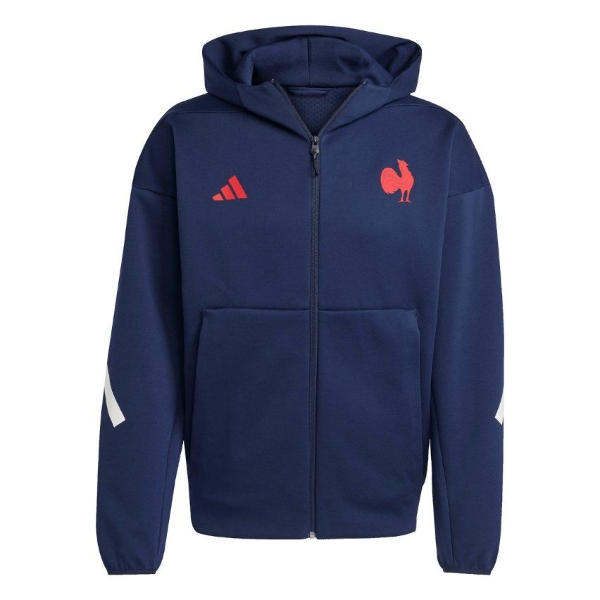 FFR Travel Full Zip Hoody Rugby Zip France 2025/2026 - Adidas