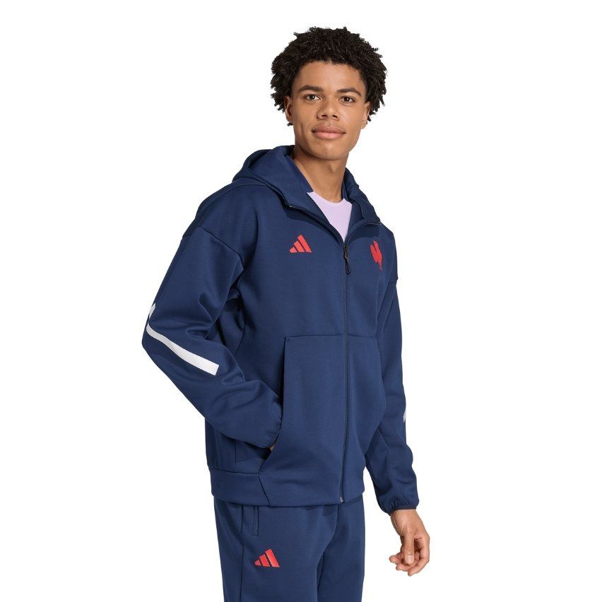 FFR Travel Full Zip Hoody Rugby Zip France 2025/2026 - Adidas