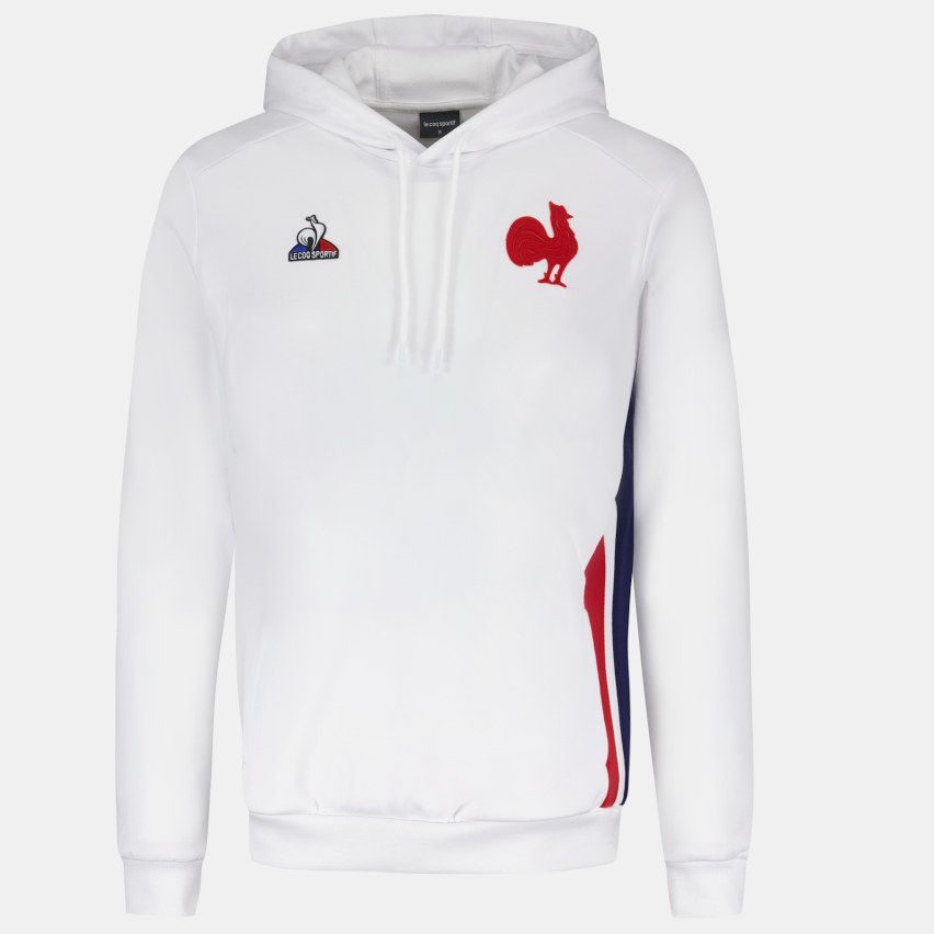 Rugby France Presentation White Hoodie - Le Coq Sportif