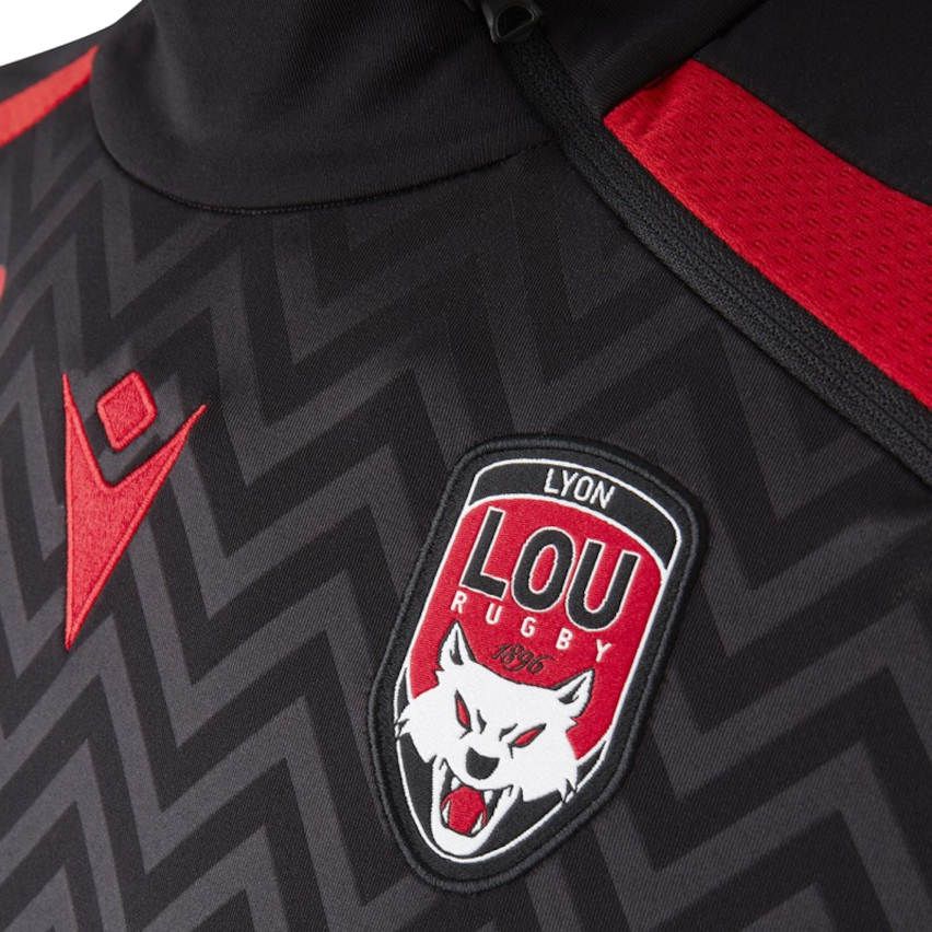 Rugby 1/4 Zip Training Sweatshirt Lyon LOU RUGBY - MACRON