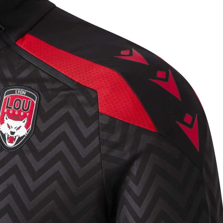 Rugby 1/4 Zip Training Sweatshirt Lyon LOU RUGBY - MACRON