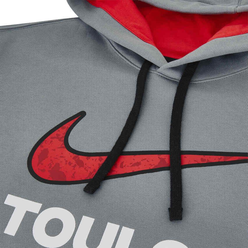 RC Toulon 2024/2025 Grey Rugby Hooded Sweatshirt - Nike