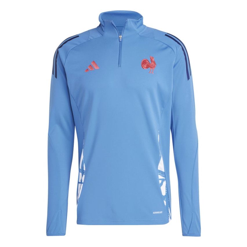 France Rugby Training 1/4 Zip Sweatshirt 2024/2025 - Adidas