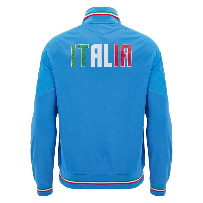Rugby Italy Travel Zip Sweatshirt 2024-25 - Macron