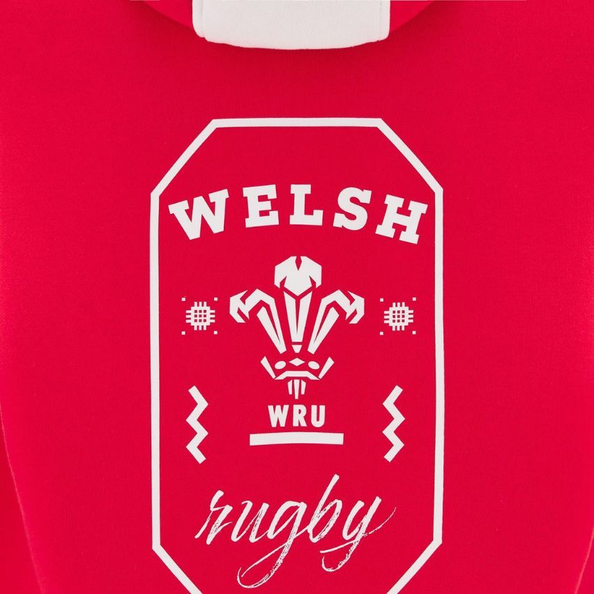 Sweat à Capuche Rugby Cotton Fan Supporter Pays de Galles 2025/2026 - Macron