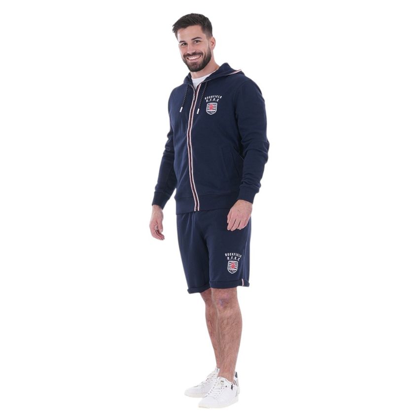 French Rugby Club Zip-Up Hoodie Navy Blue - Ruckfield