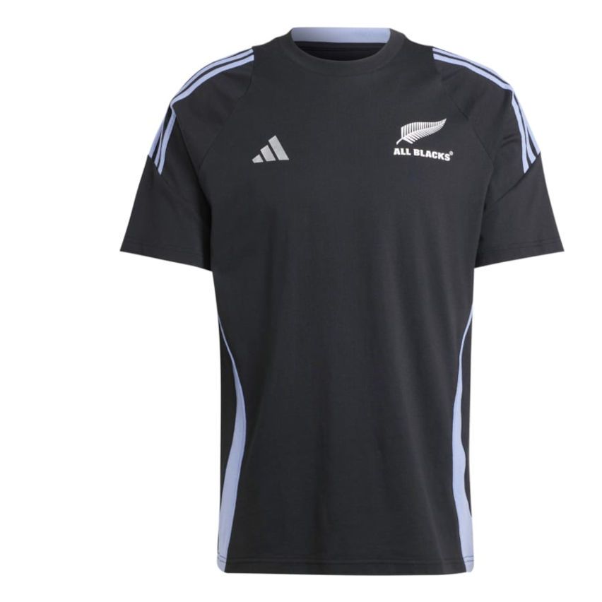 Rugby T Shirt All Blacks 2024 2025 Black and Blue Adidas