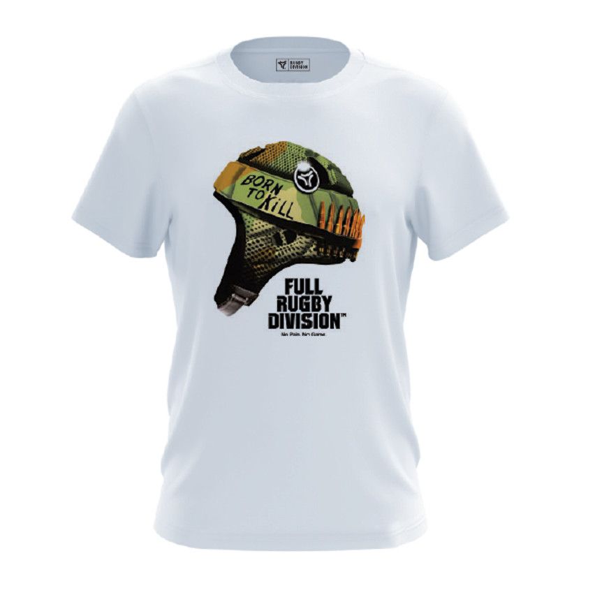 Rugby Born To Kill White T shirt Rugby Division