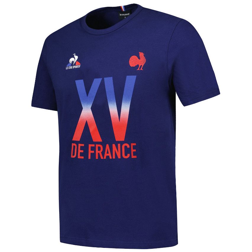 Rugby France Fanwear Blue T-Shirt - Le Coq Sportif