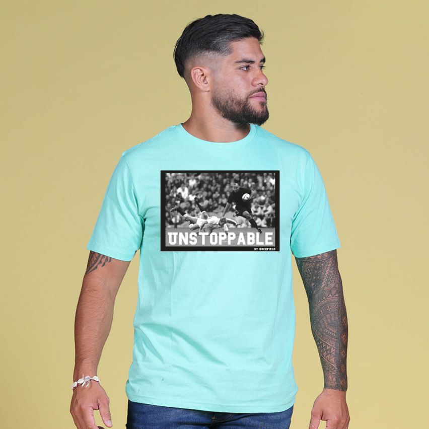 Jonah Lomu Rugby T-shirt Water Green - Ruckfield