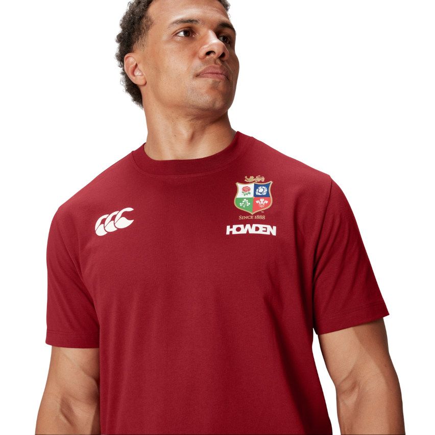 British & Irish Lions Cotton Rugby Jersey T-Shirt Red - Canterbury