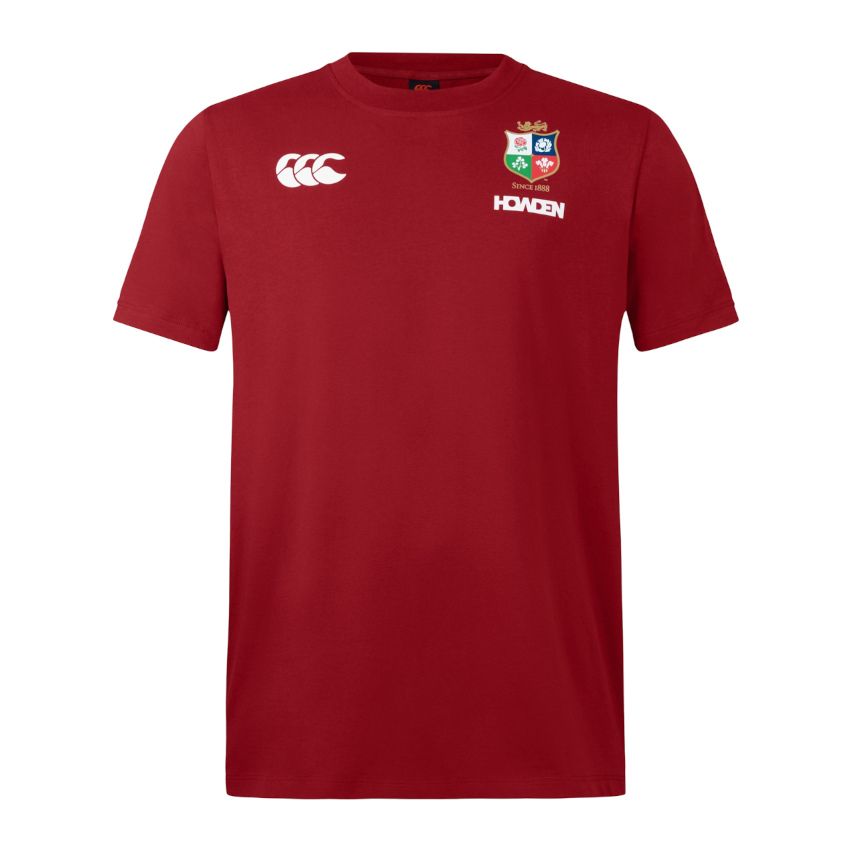British & Irish Lions Cotton Rugby Jersey T-Shirt Red - Canterbury