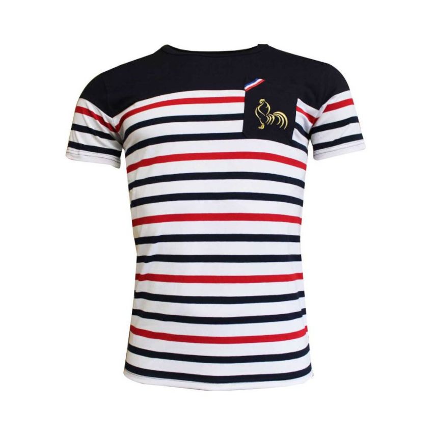 Rugby Marinière Tricolor T-shirt - Rugby Religion