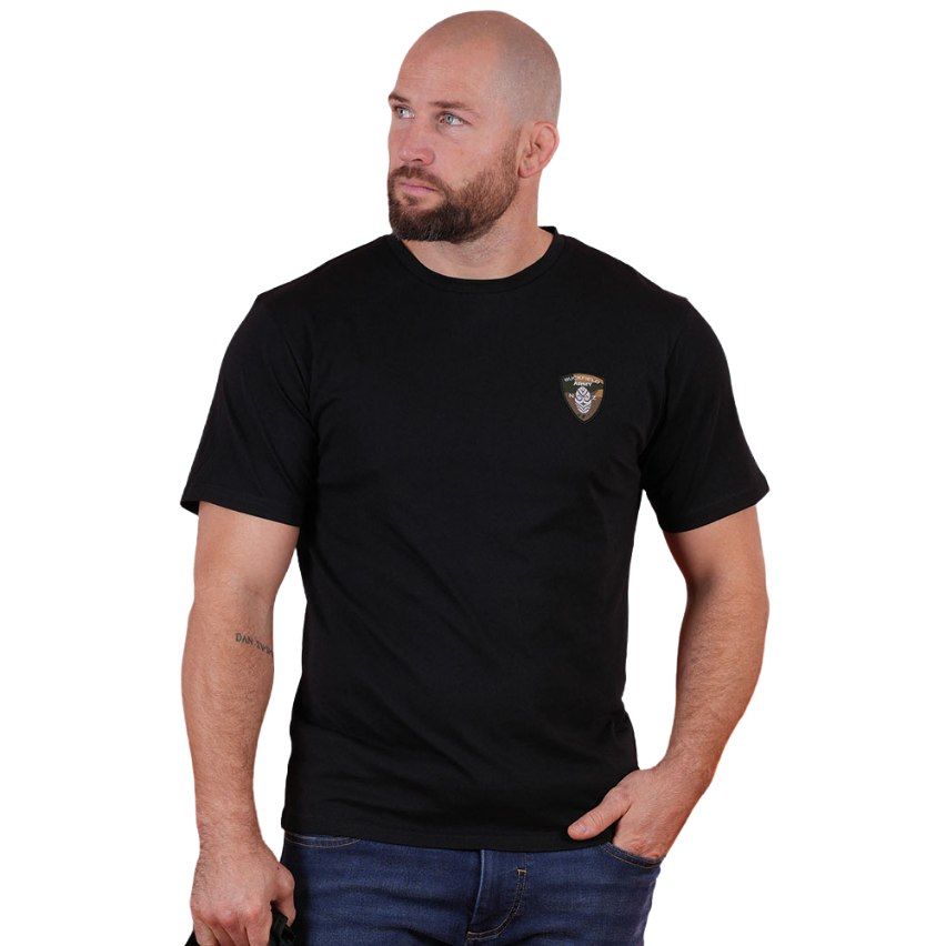 Black Organic Cotton Rugby T-shirt - New Zealand Army - Ruckfield