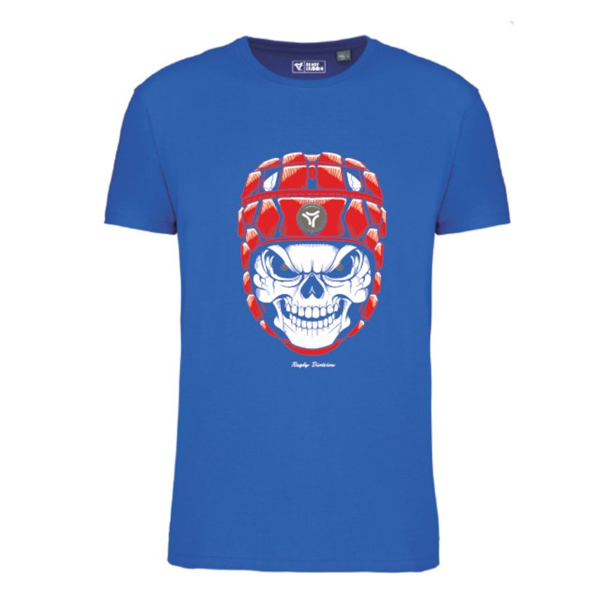 T-shirt Rugby Skull Bleu - Rugby Division