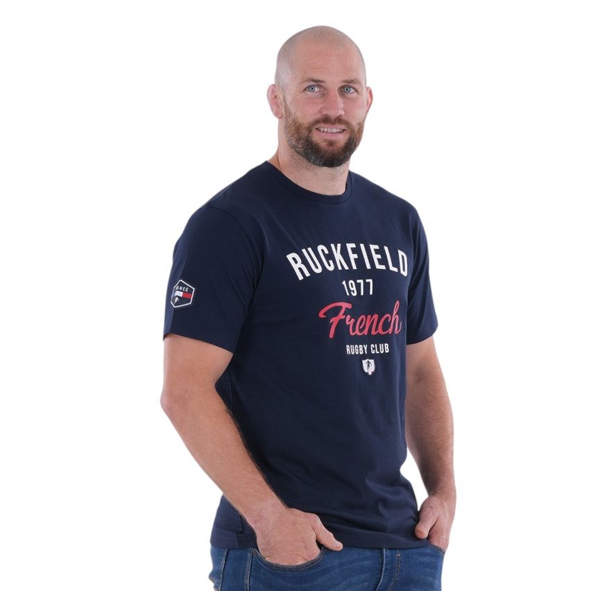 French Rugby Club Short Sleeve T-Shirt Navy - Ruckfield