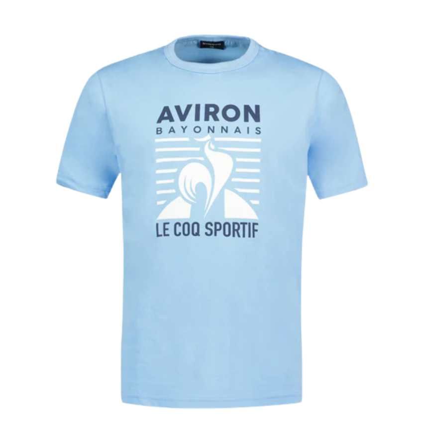 Aviron Bayonnais Kids Rugby T-Shirt Light Blue - Le Coq Sportif