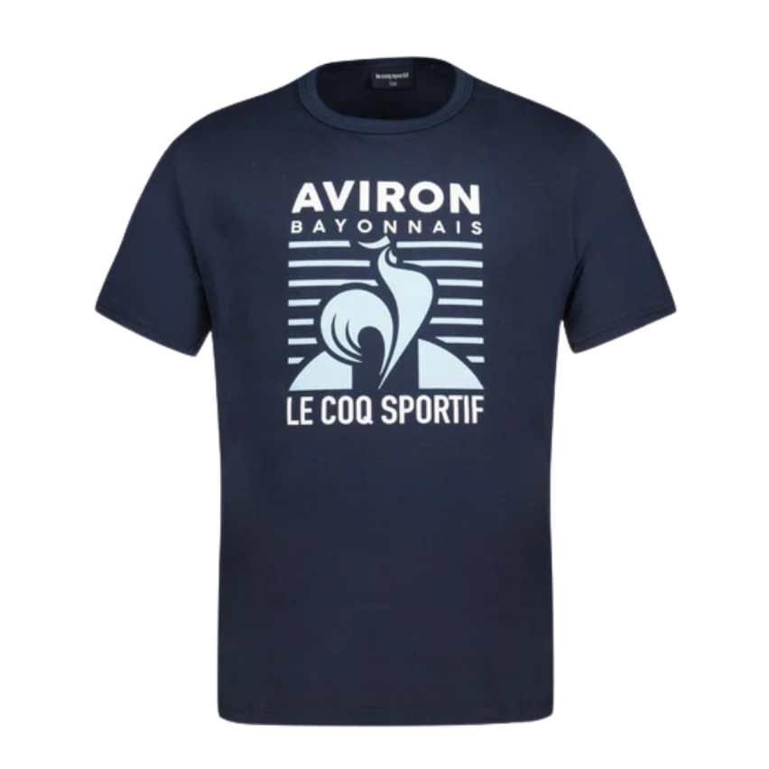 T-shirt Rugby enfant Aviron Bayonnais Bleu Marine -Le Coq Sportif