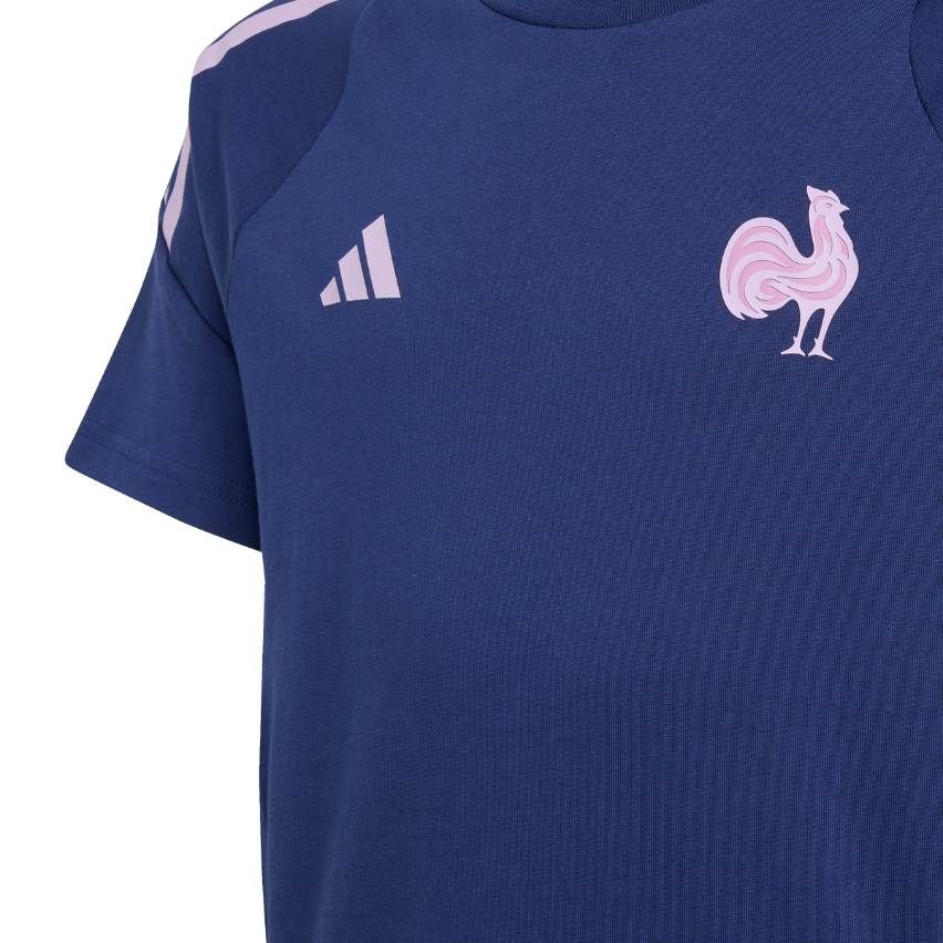 T-shirt Rugby Enfant France Coton Bleu - Adidas