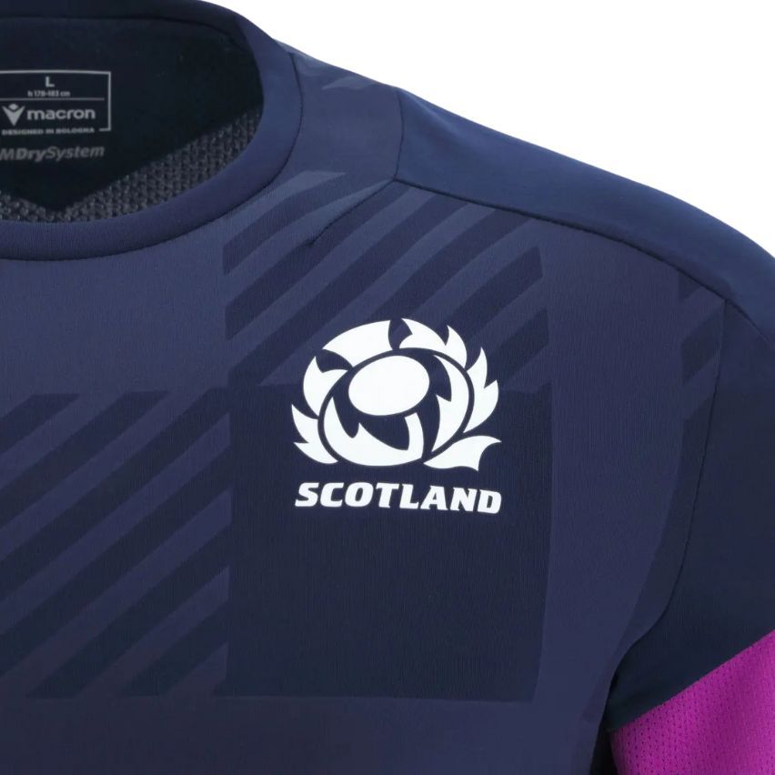 Scotland Rugby Training T-shirt 2025/2026 Navy - Macron