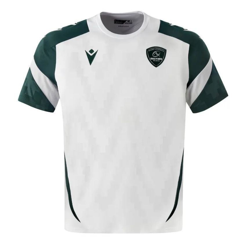 Staff Rugby Training T-shirt 2025/26 White - Section Paloise - Macron