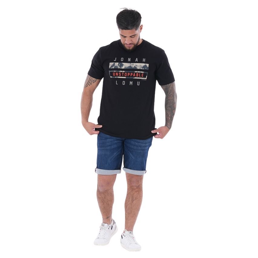 Jonah Lomu Black Rugby T-shirt - Ruckfield