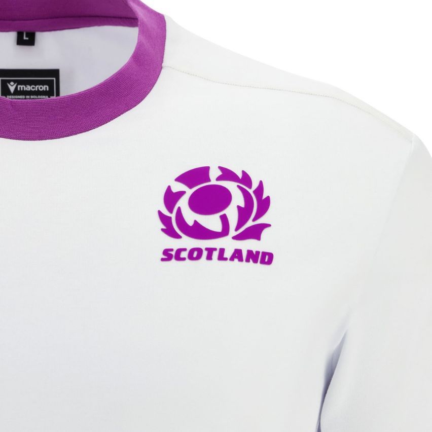 Scotland Mens Athleisure Cotton T-Shirt 25/26 - White