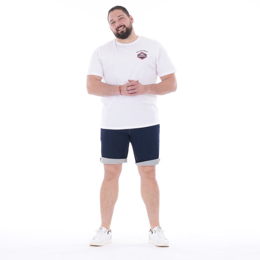 Short-Sleeved Rugby T-Shirt White Maori - Ruckfield