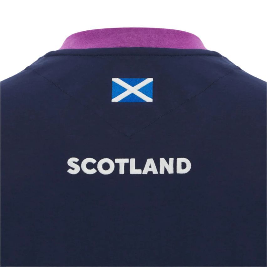 Scotland Rugby Travel T-shirt Navy Blue 2025/2026 - Macron