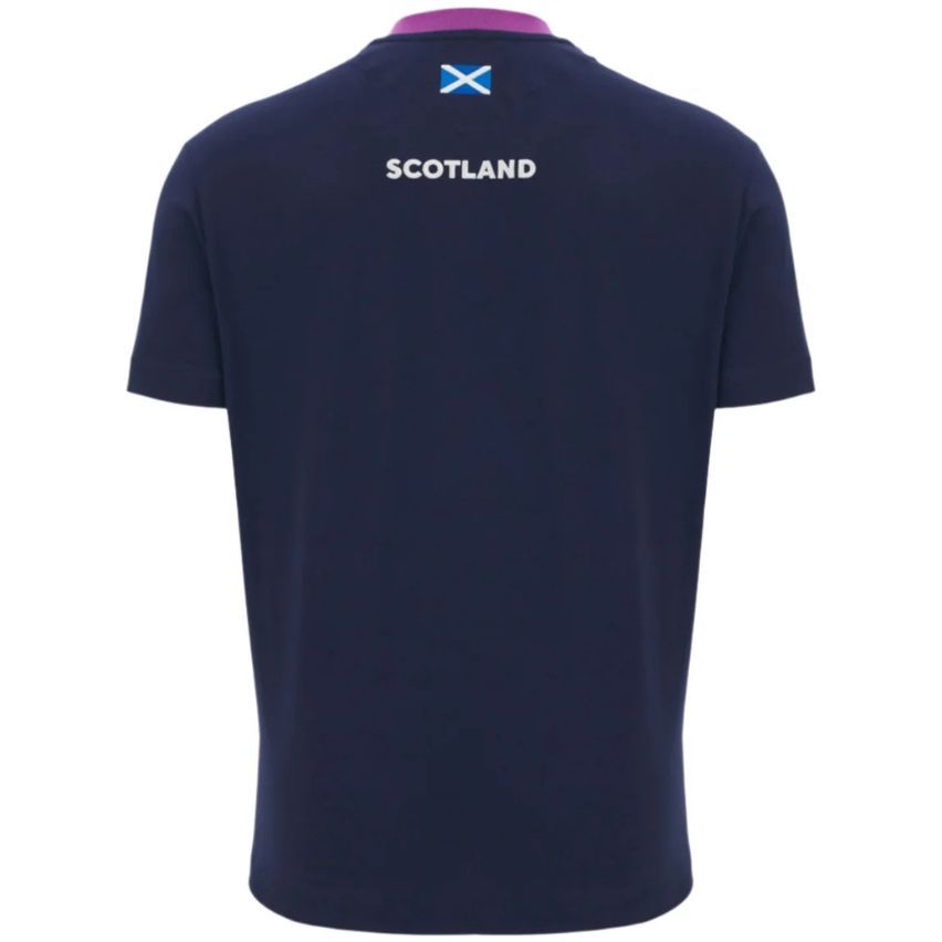 Scotland Rugby Travel T-shirt Navy Blue 2025/2026 - Macron
