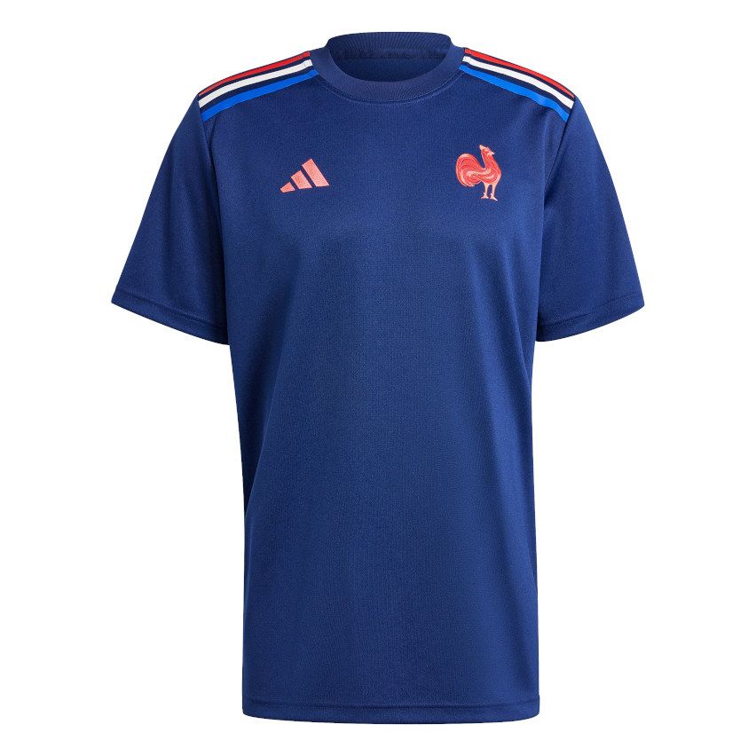 Rugby Supporter T Shirt France 2024 2025 Adidas