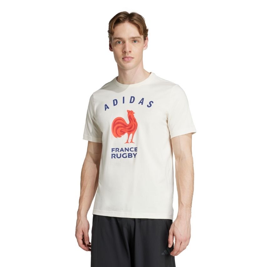 T-shirt Rugby Homme France Blanc - Adidas