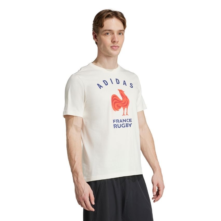 T-shirt Rugby Homme France Blanc - Adidas