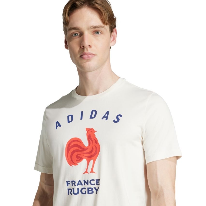 T-shirt Rugby Homme France Blanc - Adidas